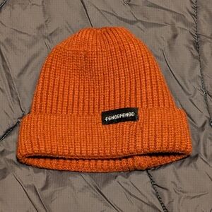 FENSEFENSE Burnt Orange Knit Beanie Hat